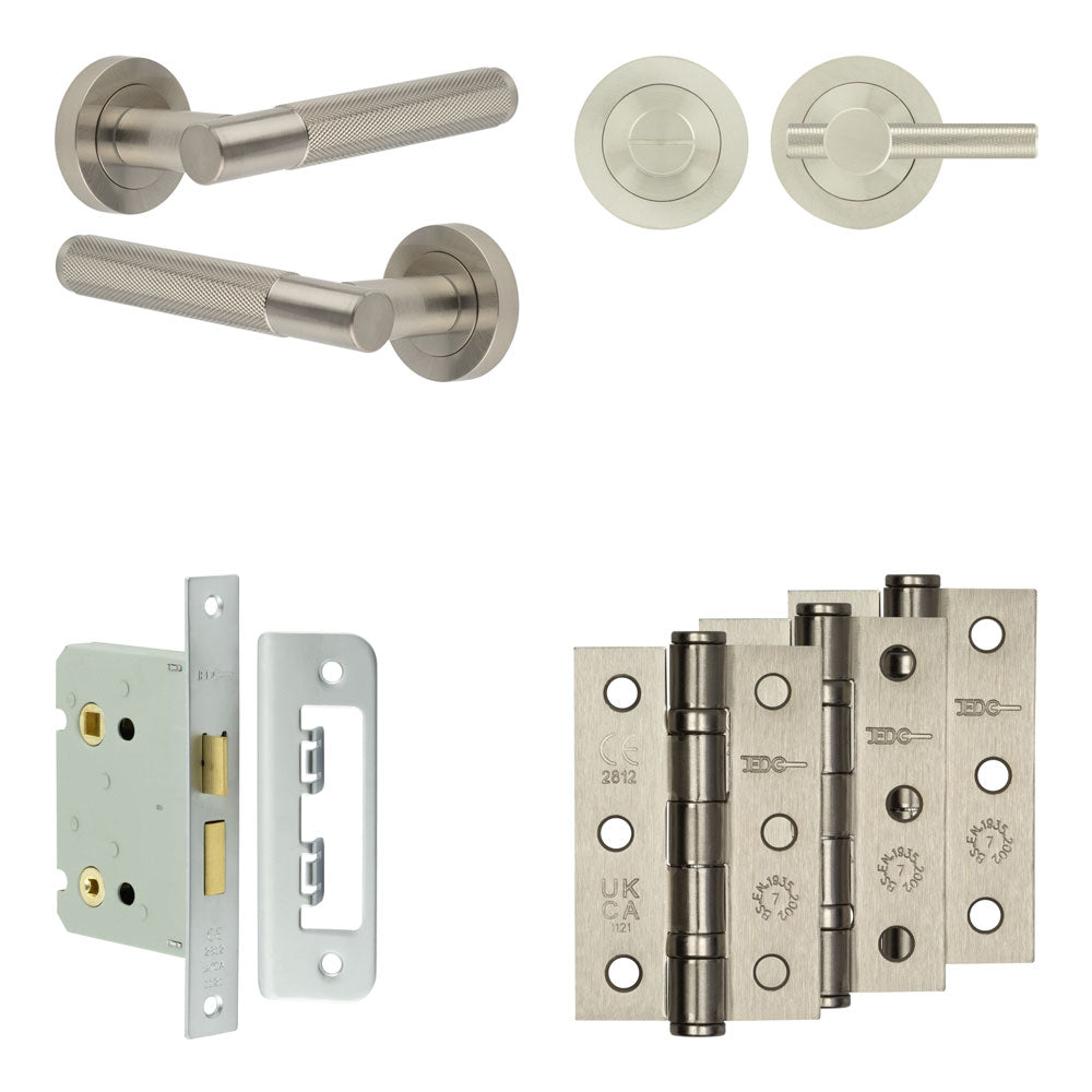 Bari Bathroom Lock Pack – Knurled Thumb Turn
