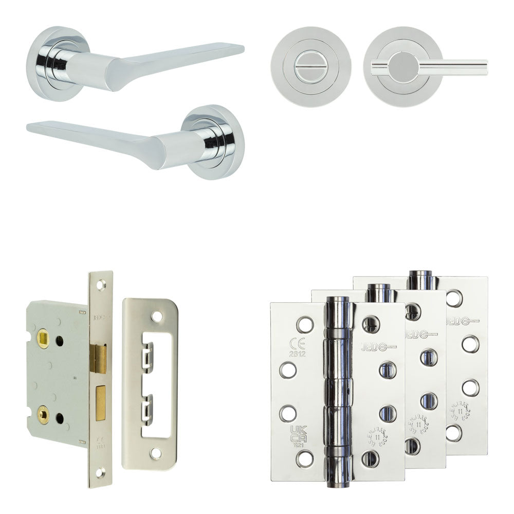 Gio Bathroom Lock Pack – Plain Thumb Turn