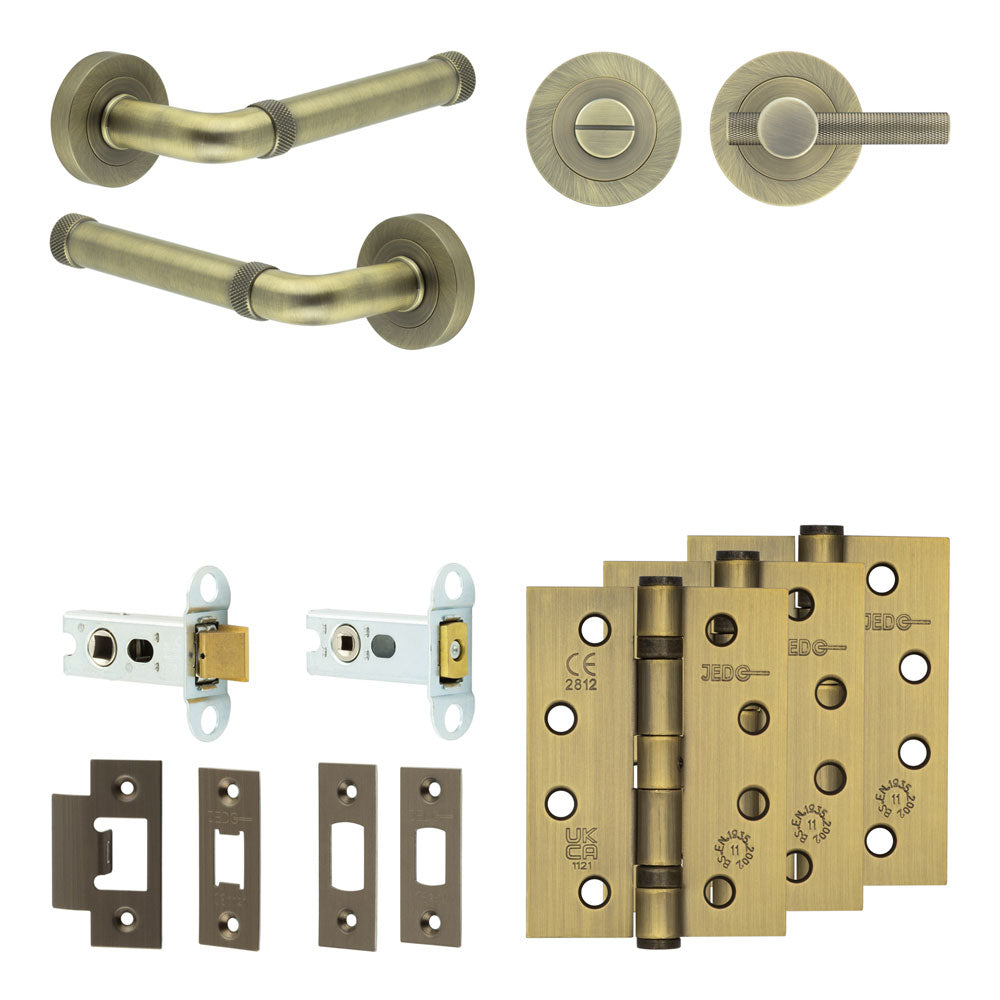 Midtown Tubular Bathroom Pack – Knurled Thumb Turn