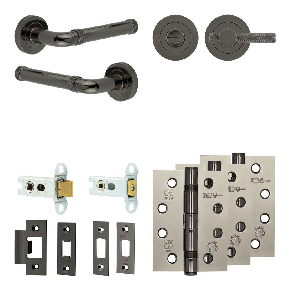 Midtown Tubular Bathroom Pack – Knurled Thumb Turn