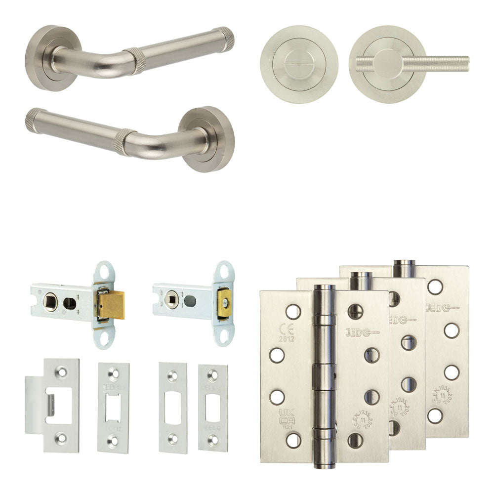 Midtown Tubular Bathroom Pack – Knurled Thumb Turn