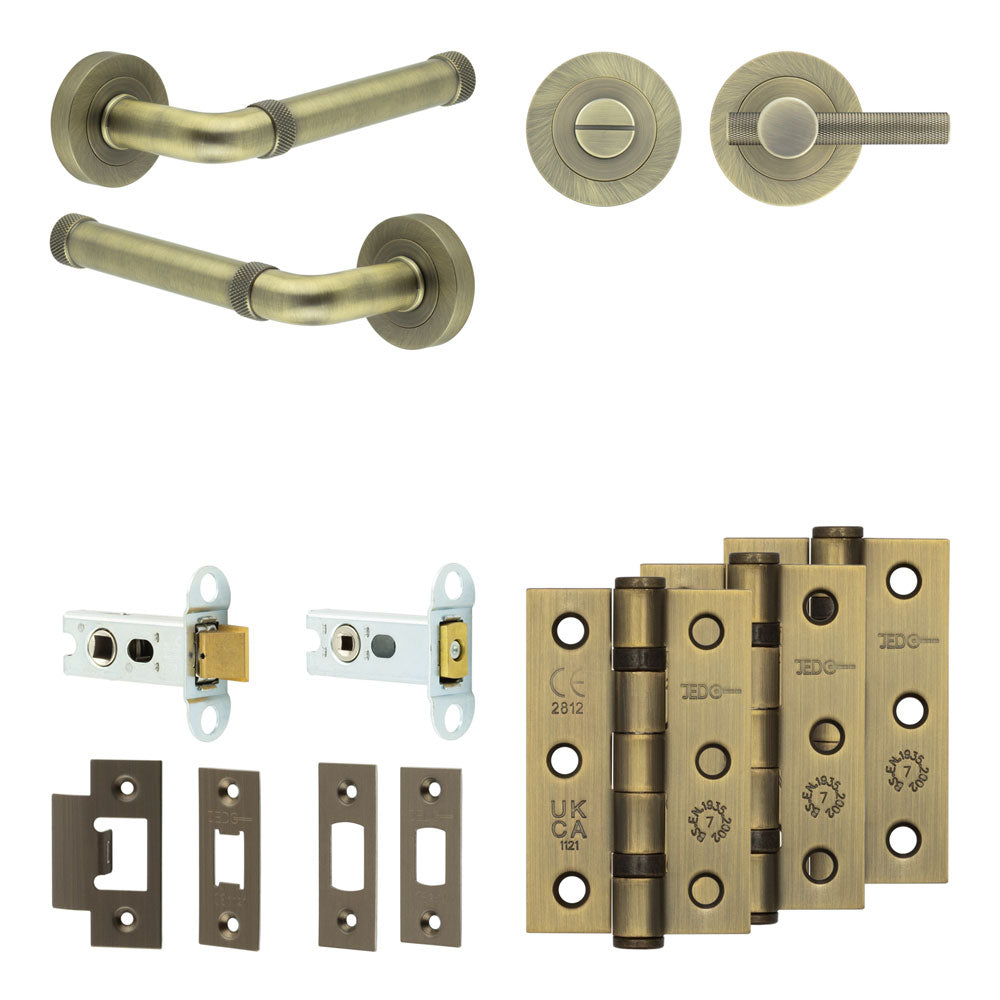 Midtown Tubular Bathroom Pack – Knurled Thumb Turn