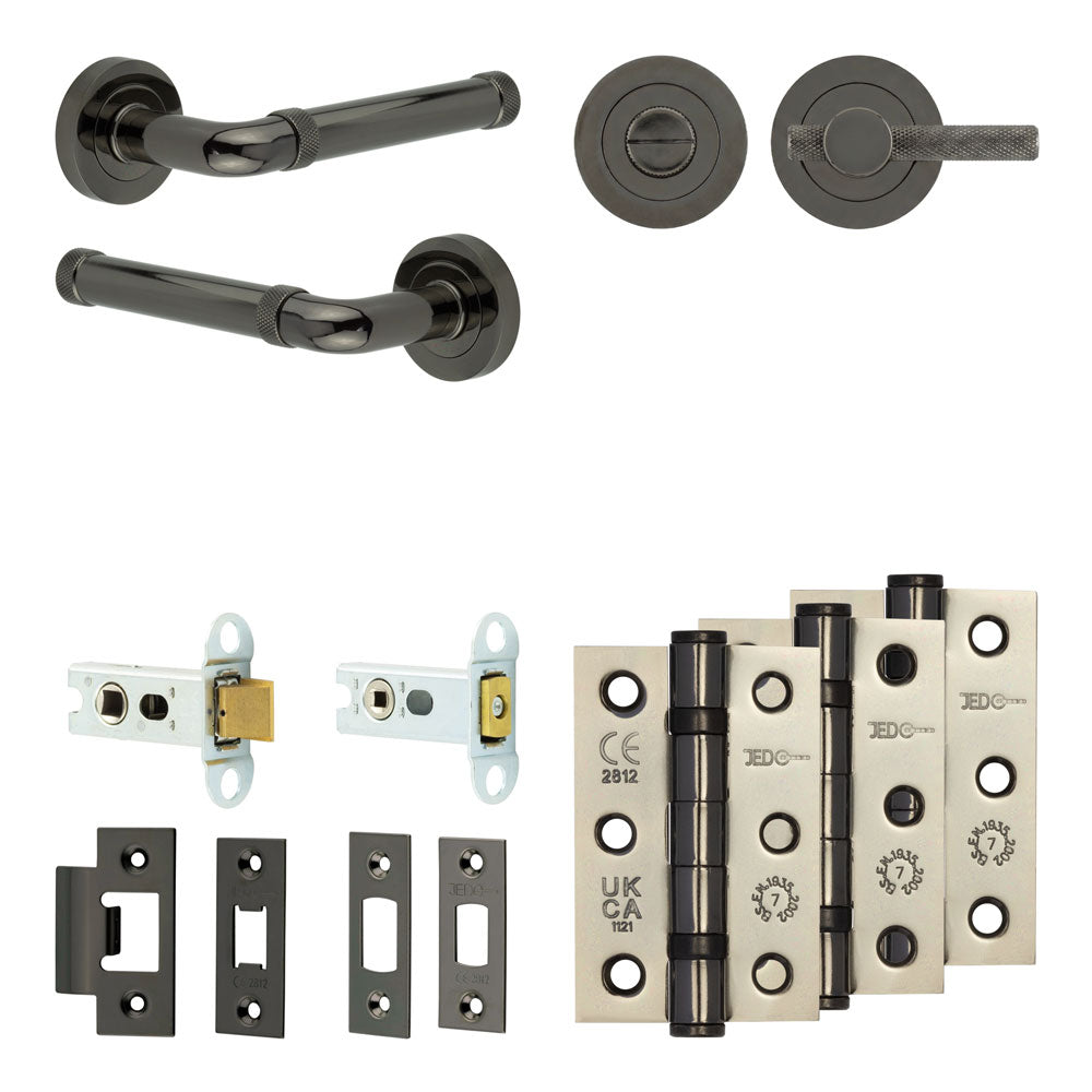Midtown Tubular Bathroom Pack – Knurled Thumb Turn