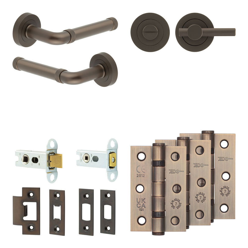 Midtown Tubular Bathroom Pack – Knurled Thumb Turn