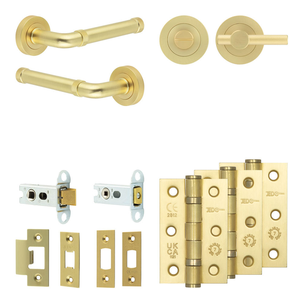 Midtown Tubular Bathroom Pack – Knurled Thumb Turn