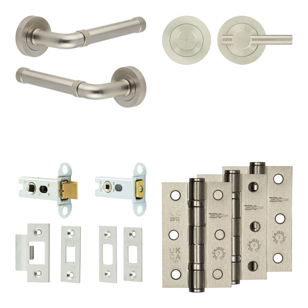 Midtown Tubular Bathroom Pack – Knurled Thumb Turn