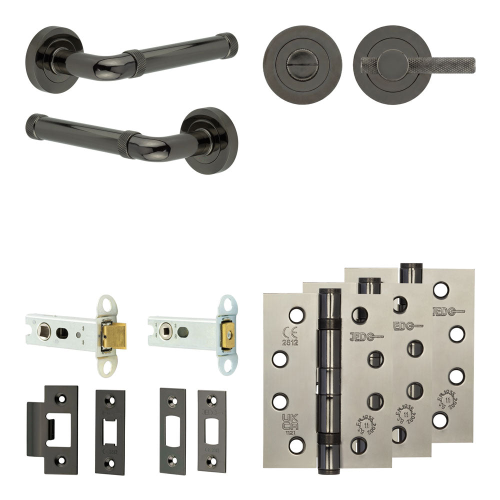 Midtown Tubular Bathroom Pack – Knurled Thumb Turn