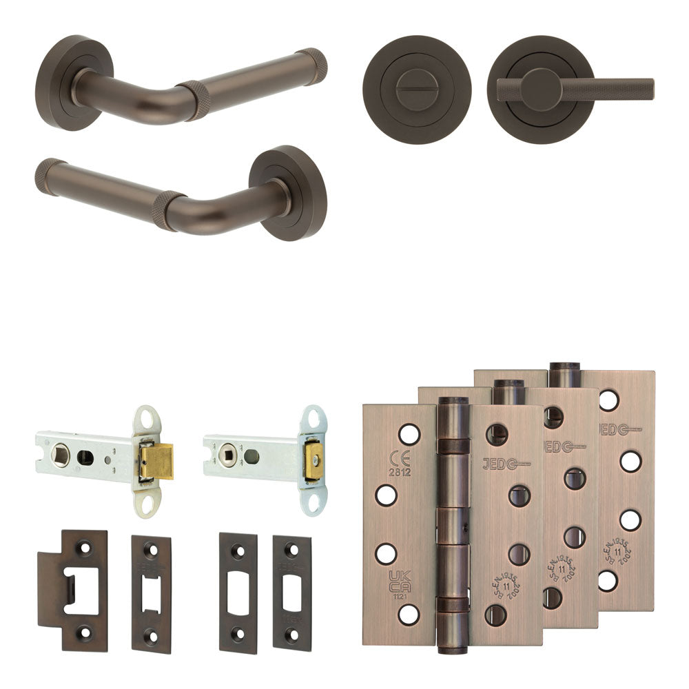 Midtown Tubular Bathroom Pack – Knurled Thumb Turn