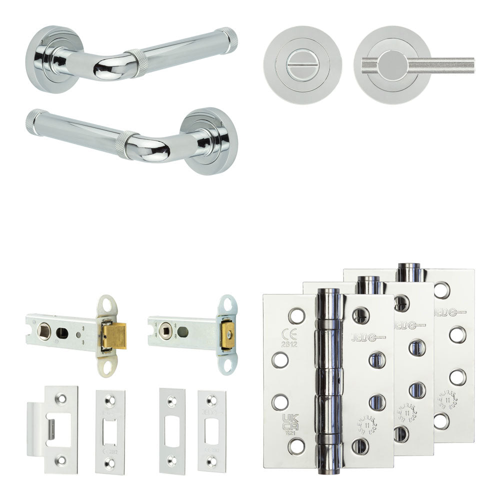 Midtown Tubular Bathroom Pack – Knurled Thumb Turn