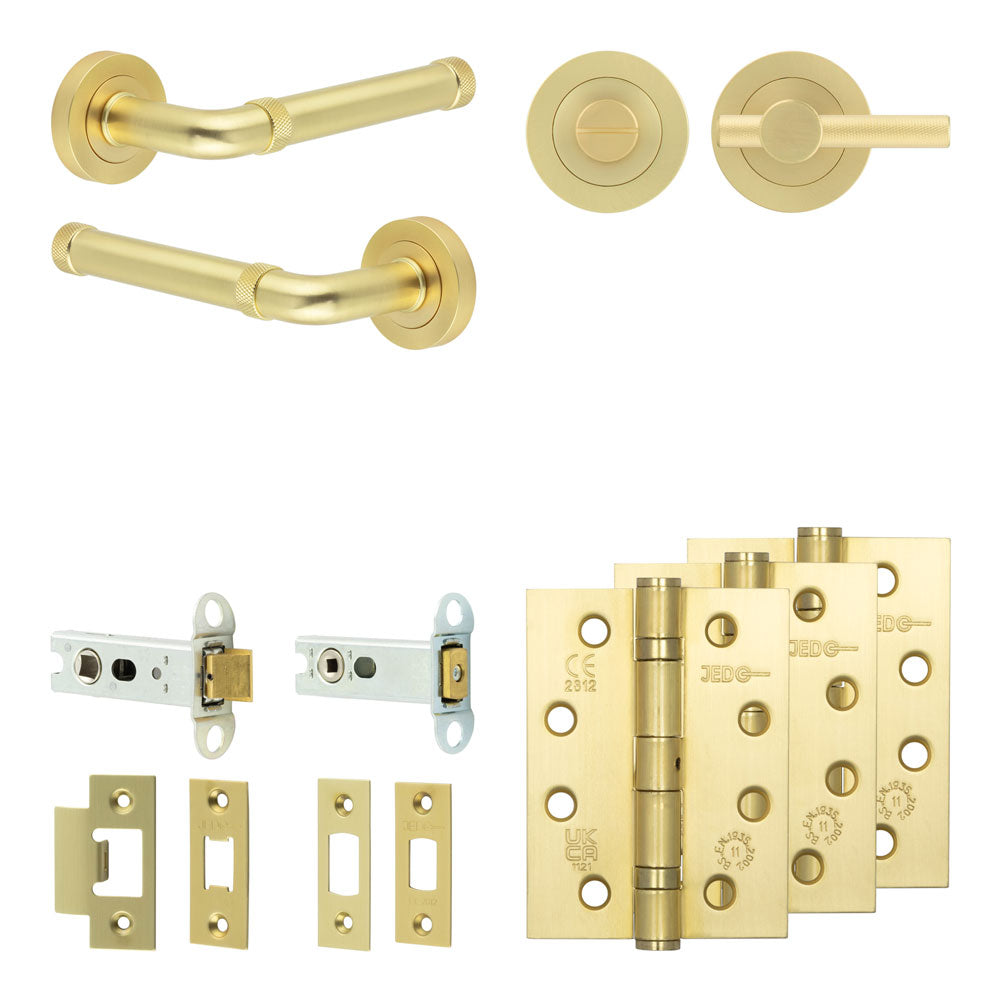 Midtown Tubular Bathroom Pack – Knurled Thumb Turn