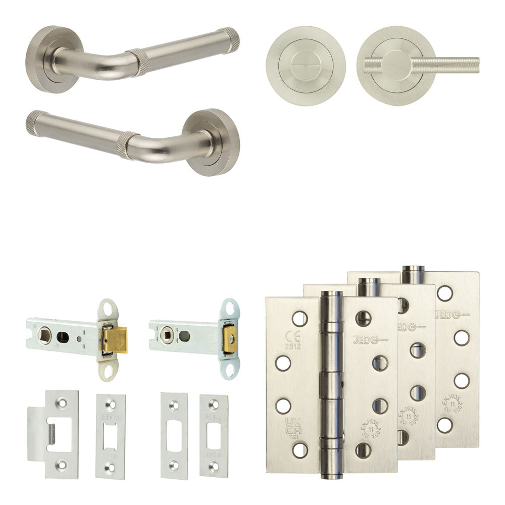 Midtown Tubular Bathroom Pack – Knurled Thumb Turn