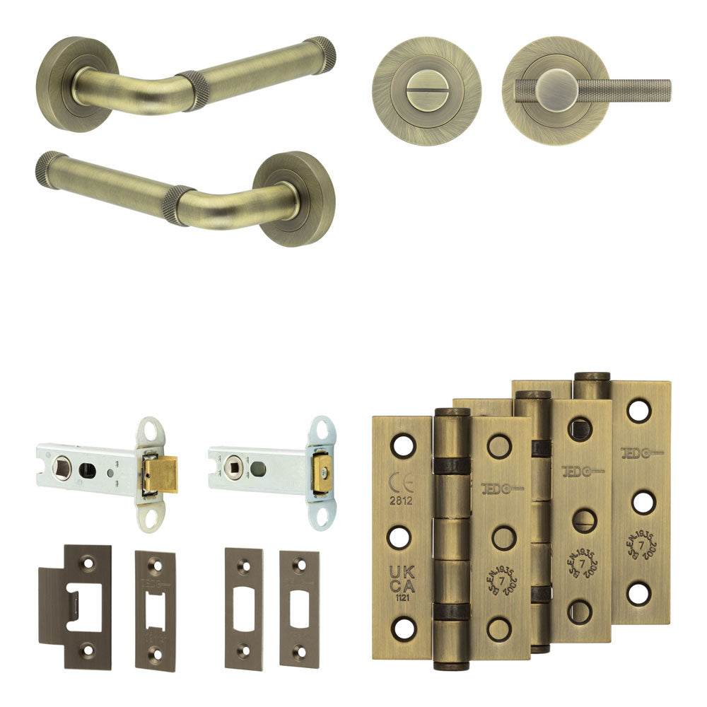 Midtown Tubular Bathroom Pack – Knurled Thumb Turn