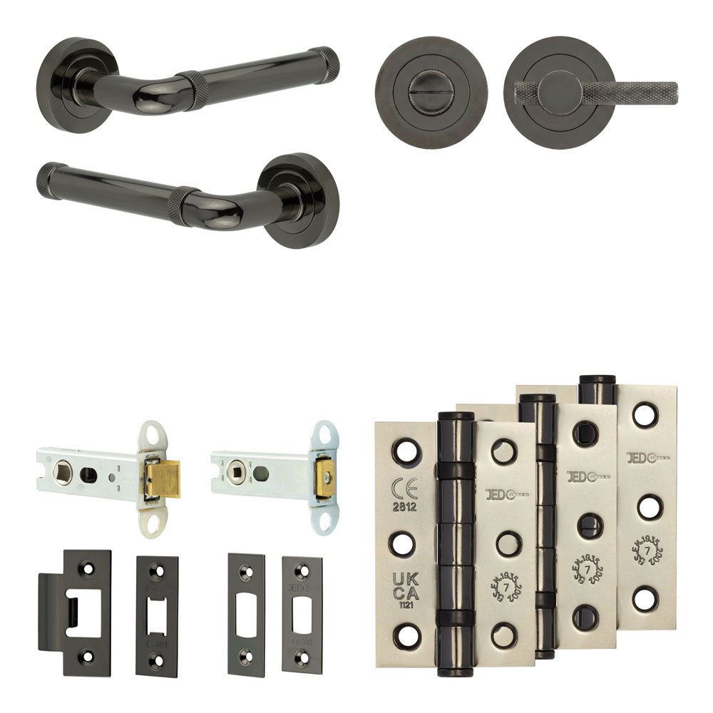 Midtown Tubular Bathroom Pack – Knurled Thumb Turn