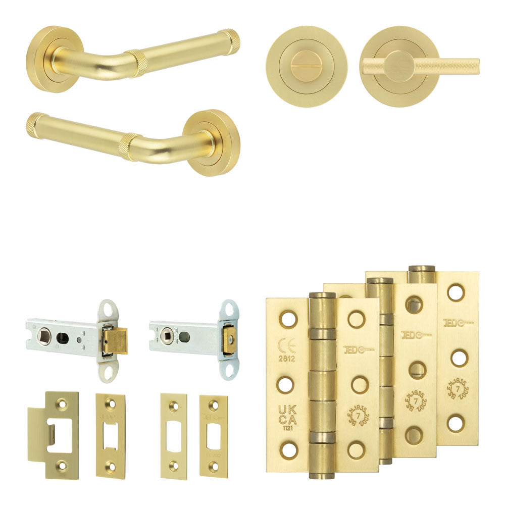 Midtown Tubular Bathroom Pack – Knurled Thumb Turn