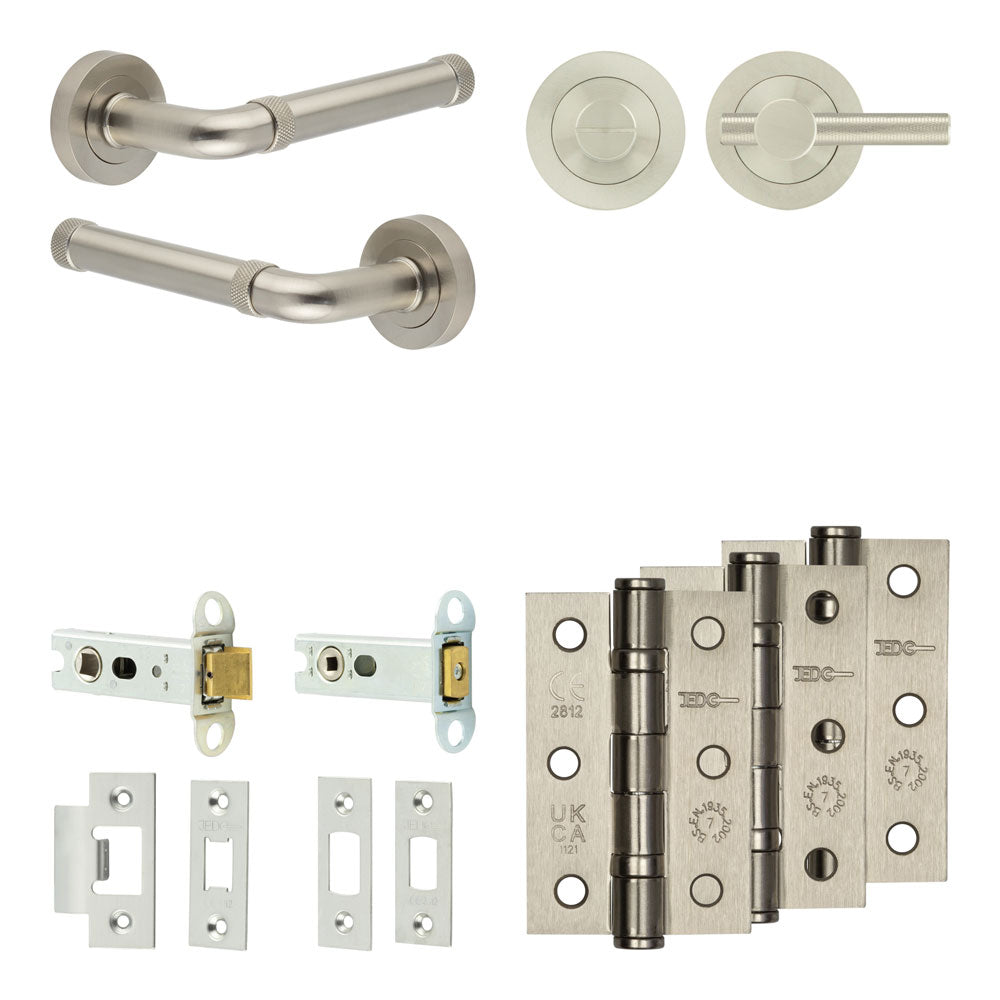 Midtown Tubular Bathroom Pack – Knurled Thumb Turn