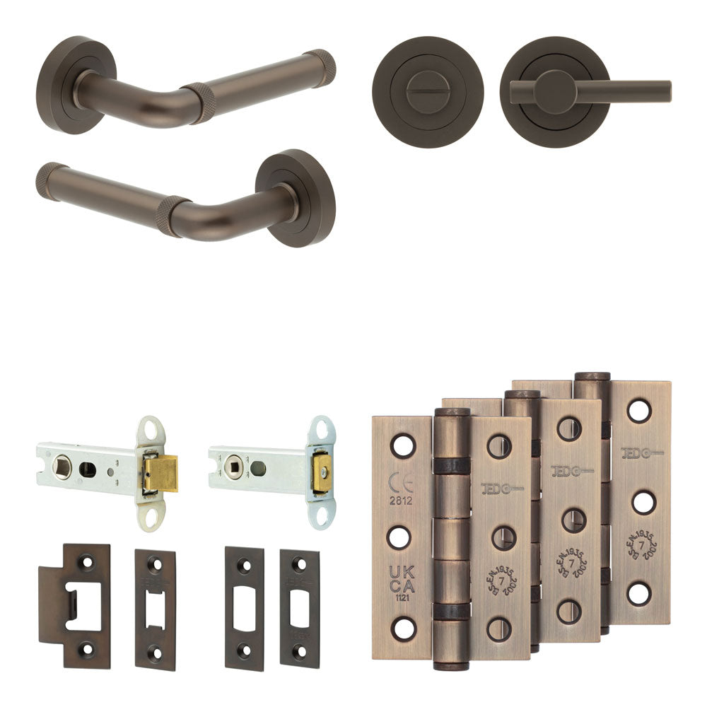 Midtown Tubular Bathroom Pack – Plain Thumb Turn