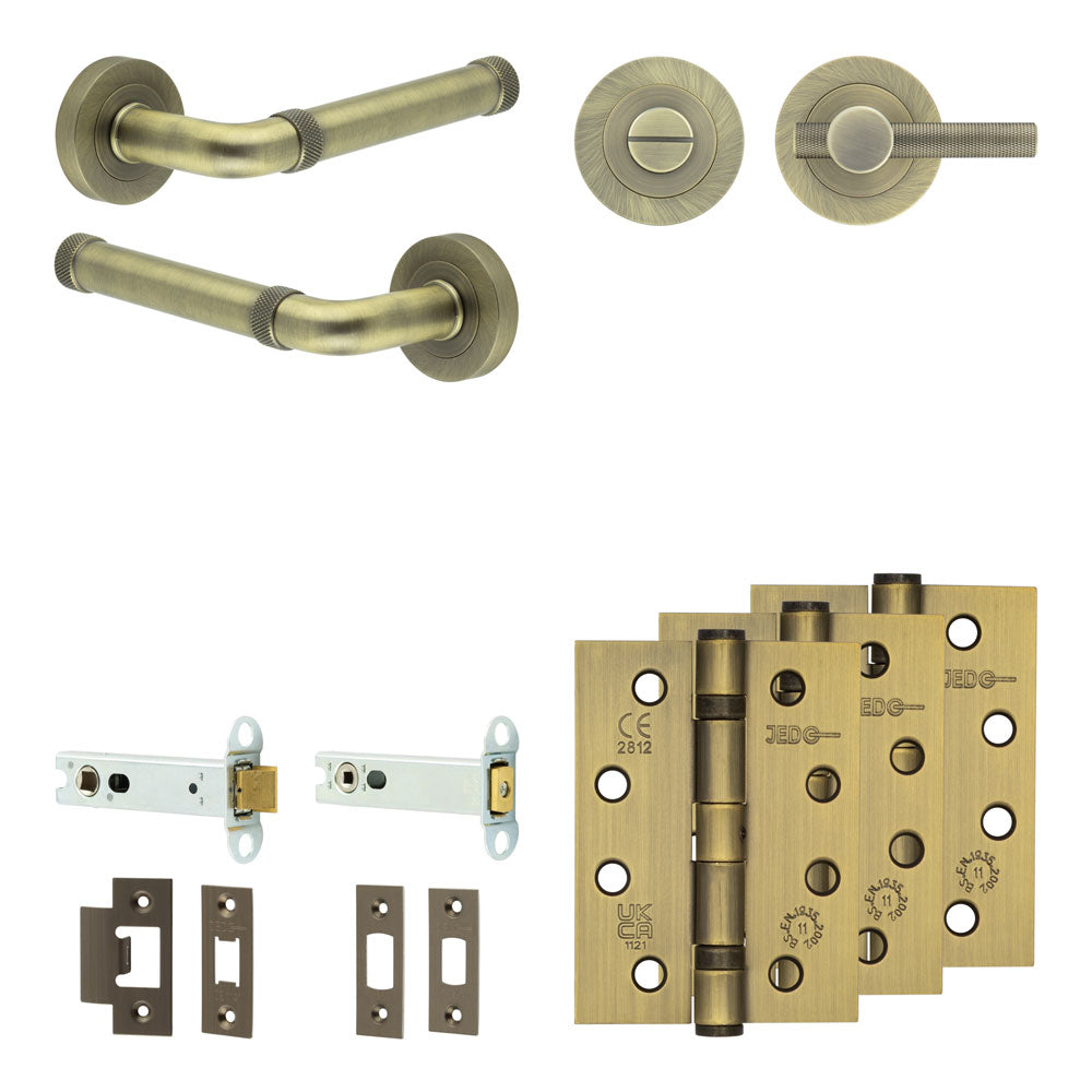 Midtown Tubular Bathroom Pack – Knurled Thumb Turn