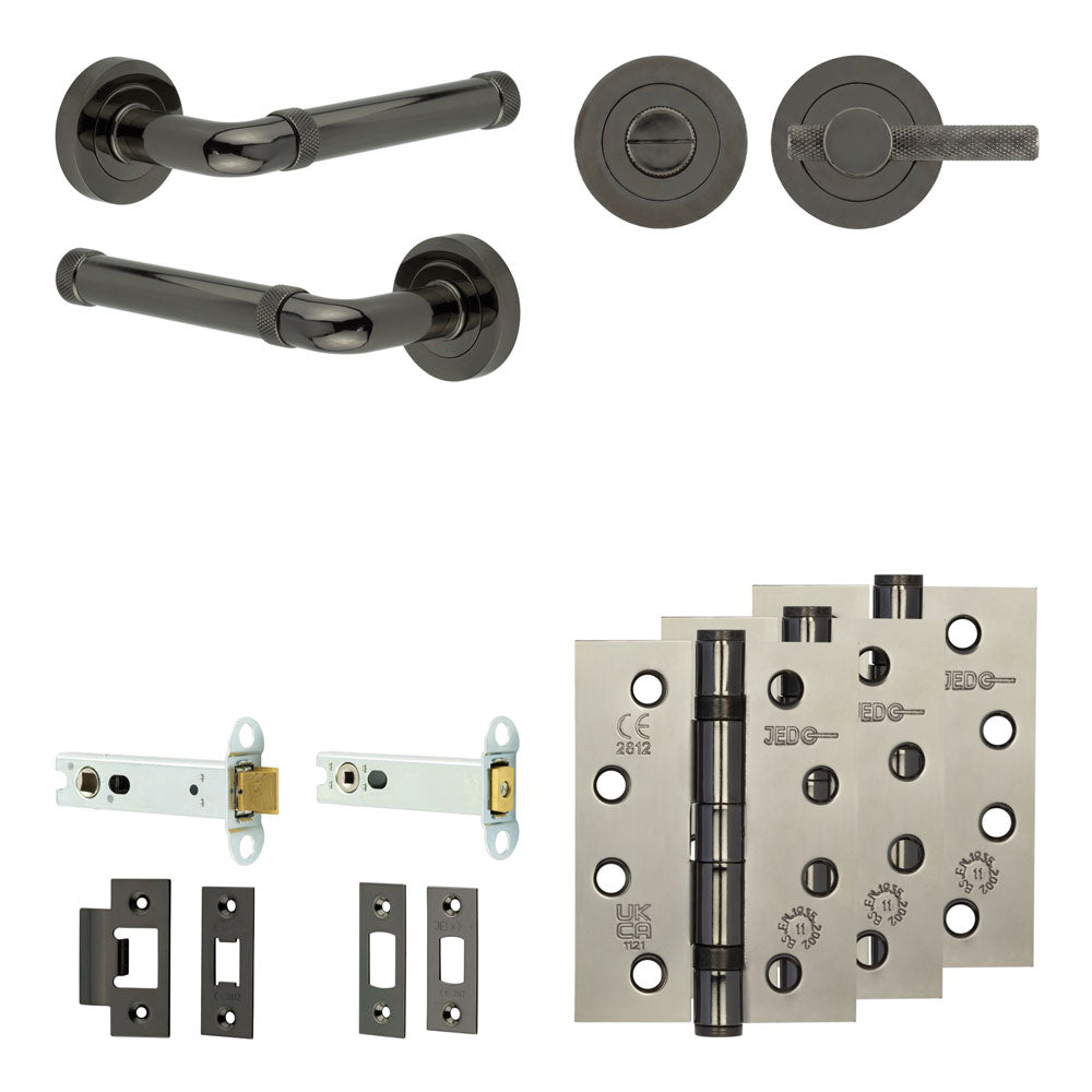 Midtown Tubular Bathroom Pack – Knurled Thumb Turn