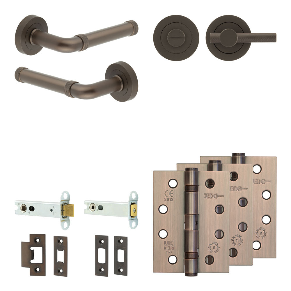 Midtown Tubular Bathroom Pack – Knurled Thumb Turn
