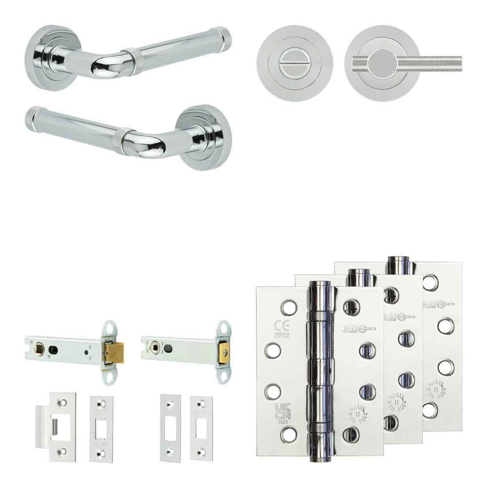 Midtown Tubular Bathroom Pack – Knurled Thumb Turn