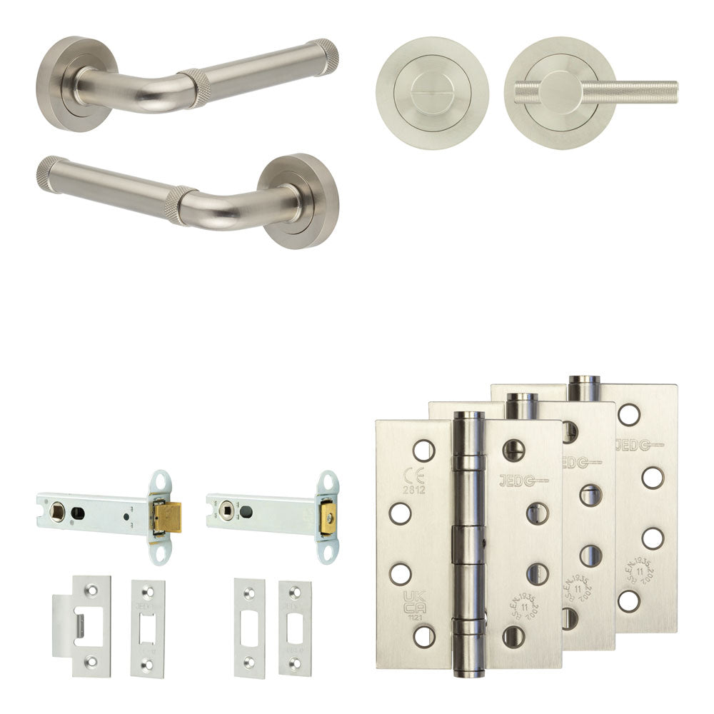 Midtown Tubular Bathroom Pack – Knurled Thumb Turn