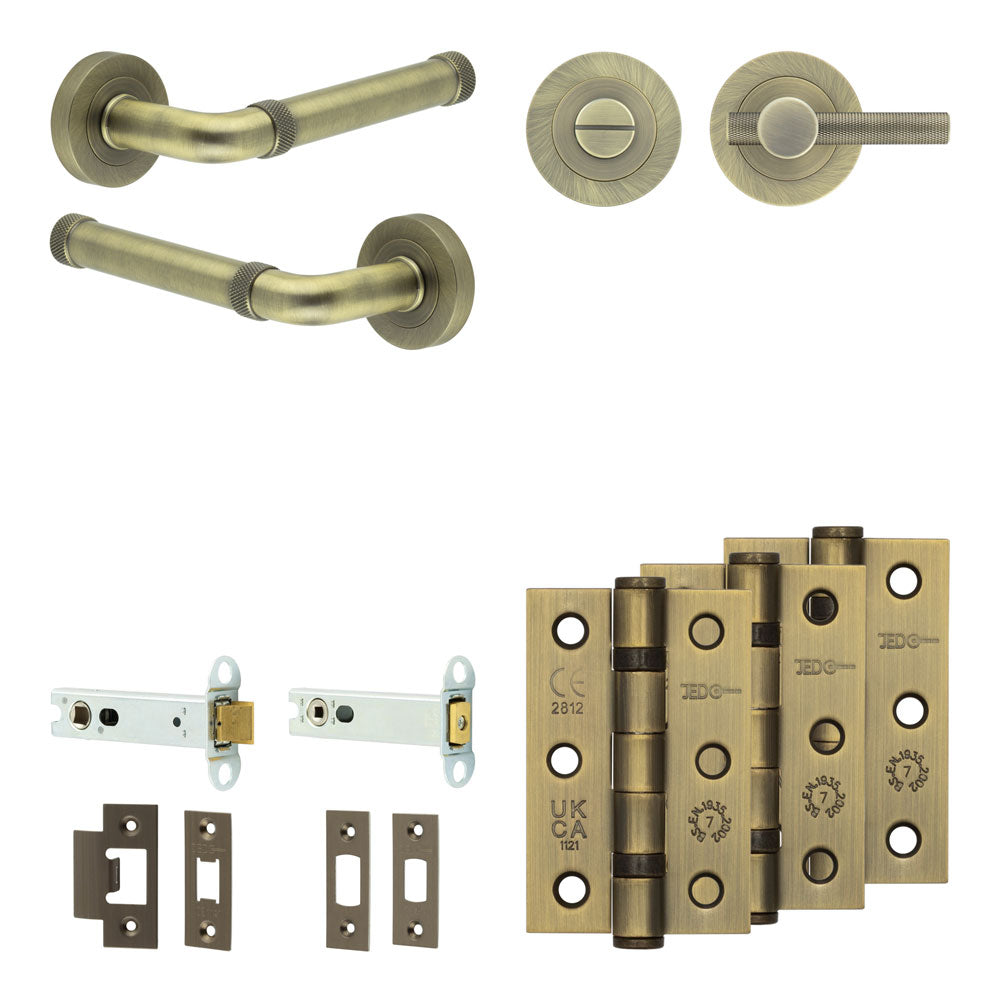 Midtown Tubular Bathroom Pack – Knurled Thumb Turn
