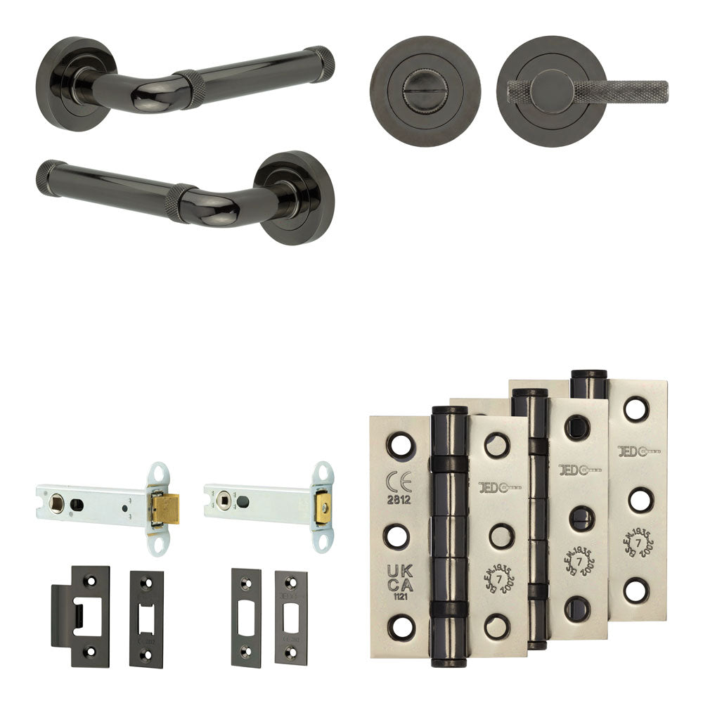 Midtown Tubular Bathroom Pack – Knurled Thumb Turn