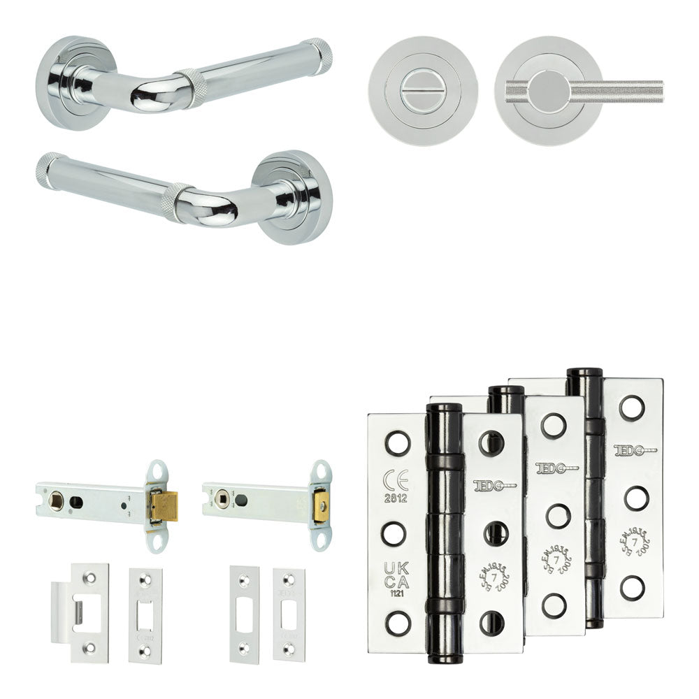 Midtown Tubular Bathroom Pack – Knurled Thumb Turn