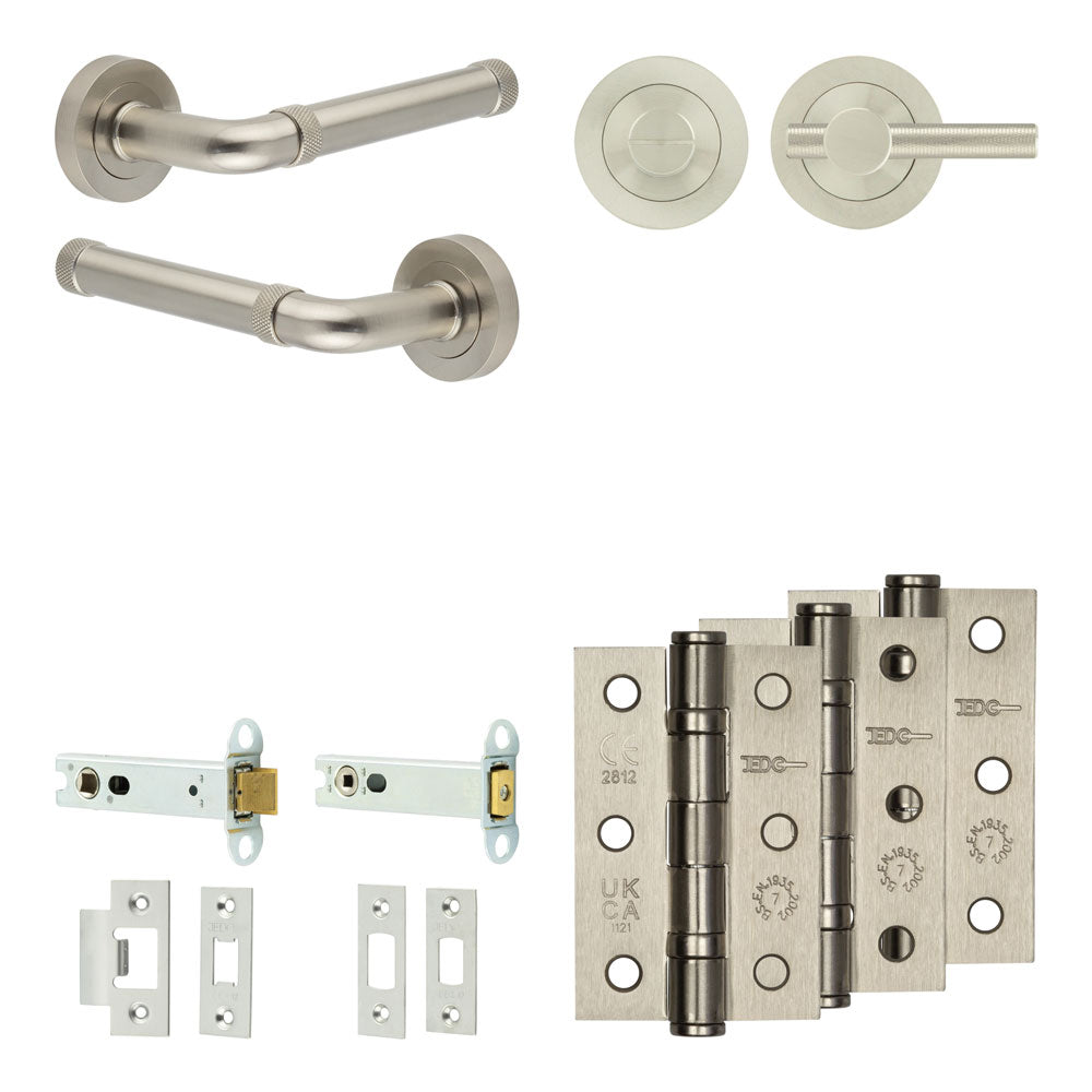 Midtown Tubular Bathroom Pack – Knurled Thumb Turn