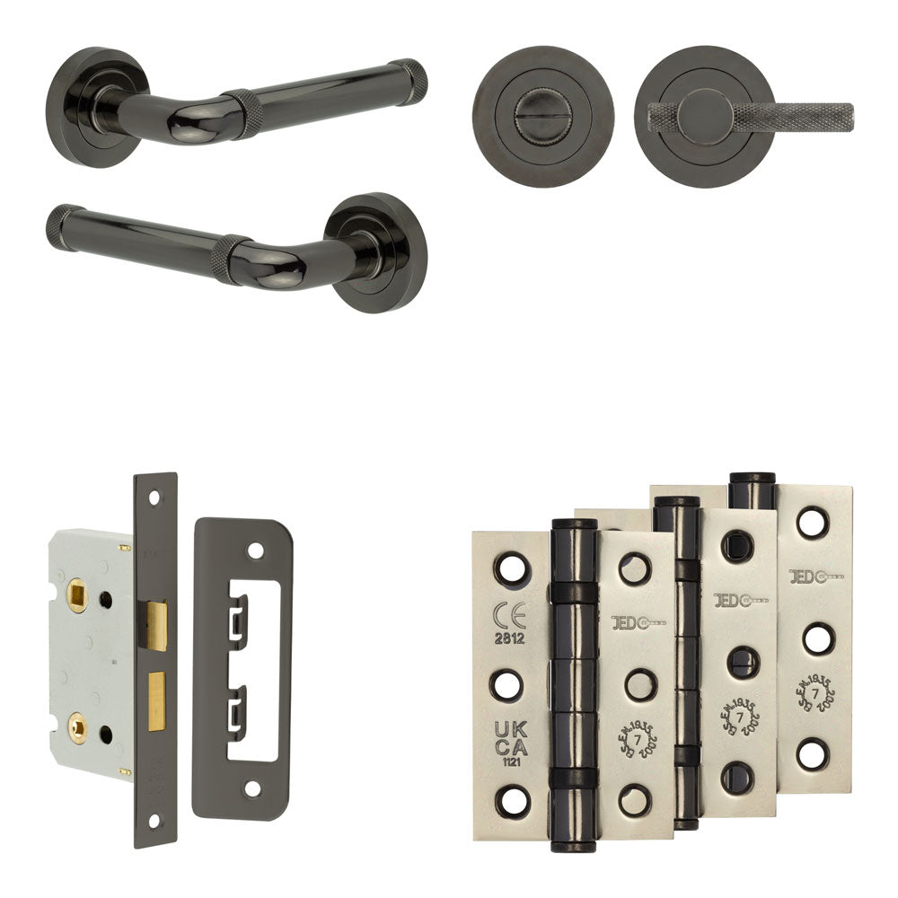 Midtown Bathroom Lock Pack – Knurled Thumb Turn