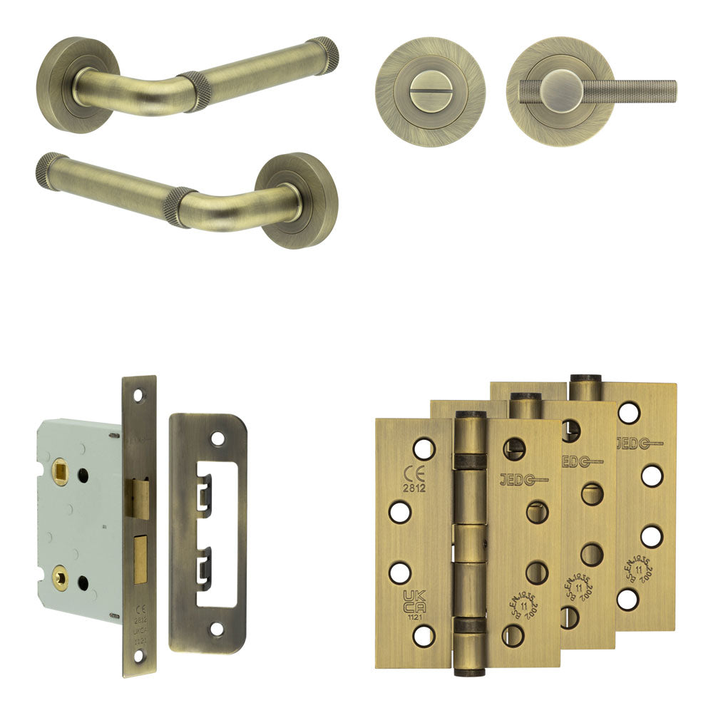 Midtown Bathroom Lock Pack – Knurled Thumb Turn
