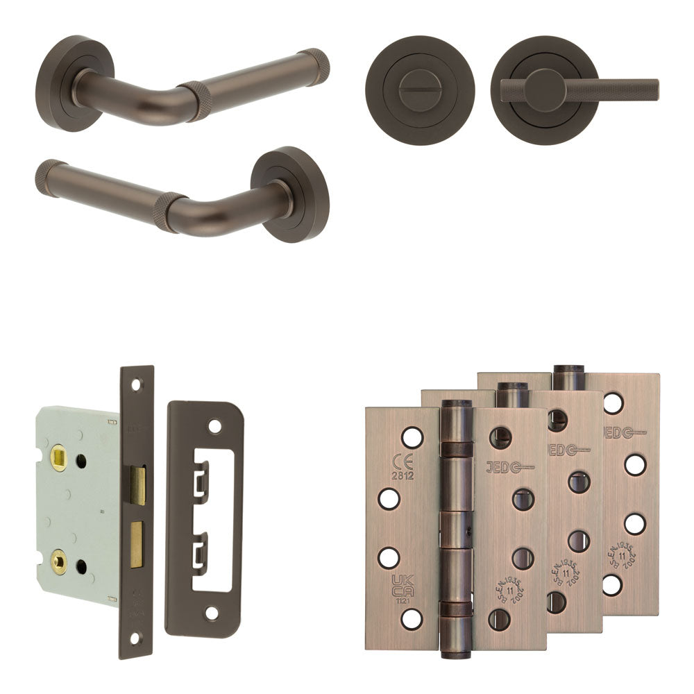 Midtown Bathroom Lock Pack – Knurled Thumb Turn