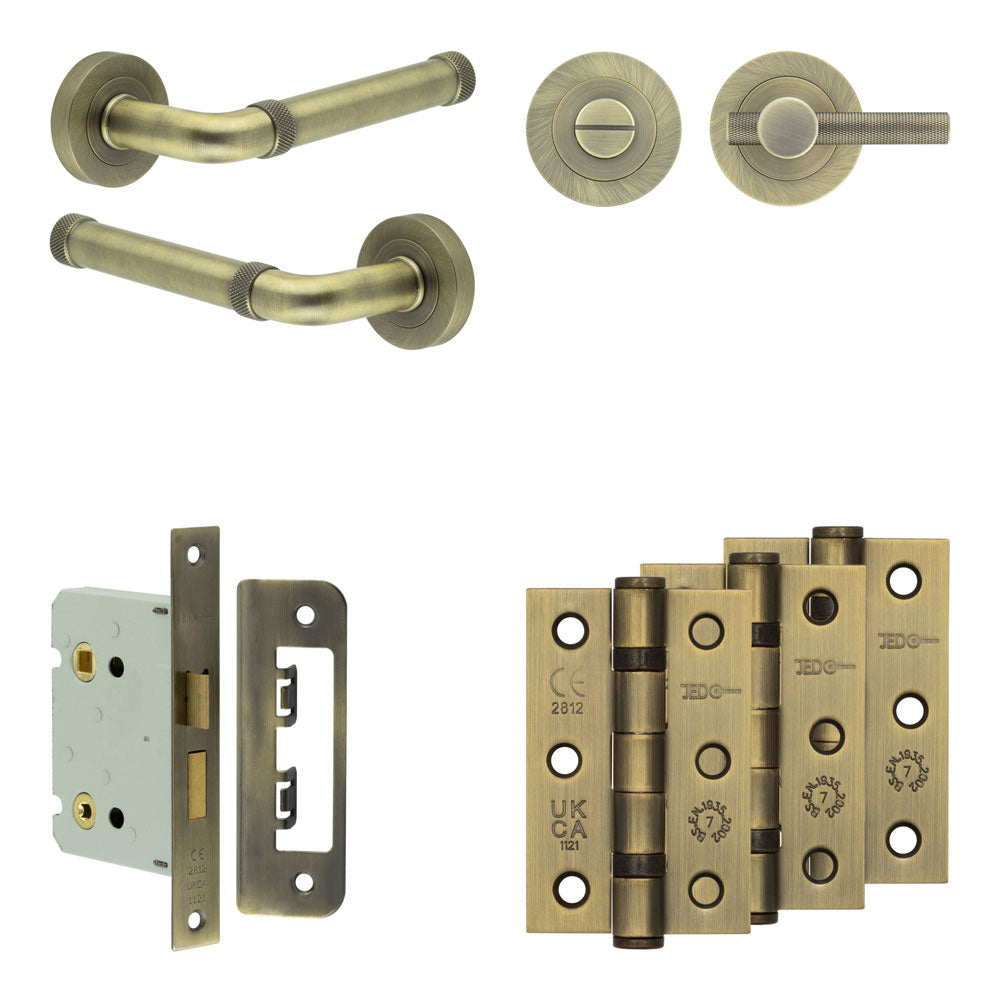 Midtown Bathroom Lock Pack – Knurled Thumb Turn