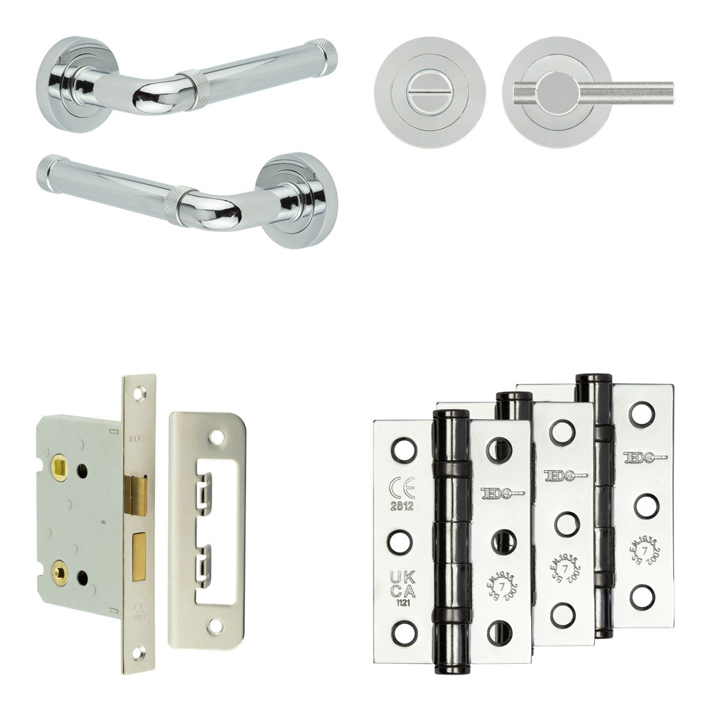 Midtown Bathroom Lock Pack – Knurled Thumb Turn