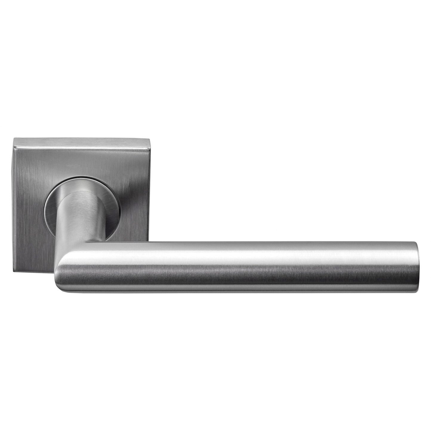 LB2-19BSQR53 - Sprung Door Handle On Square Rose