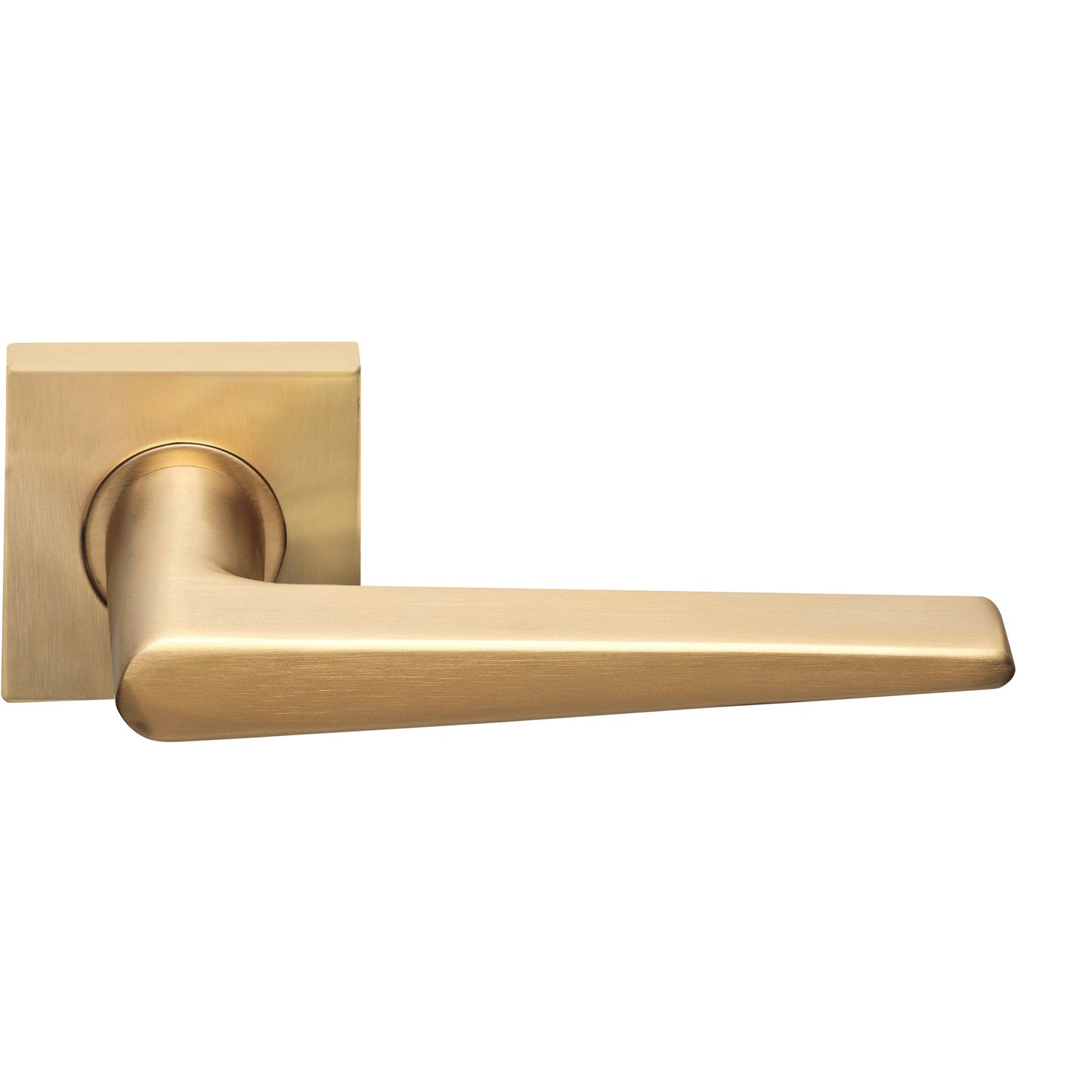 LB21H/BSQ - Sprung Door Handle On Square Rose