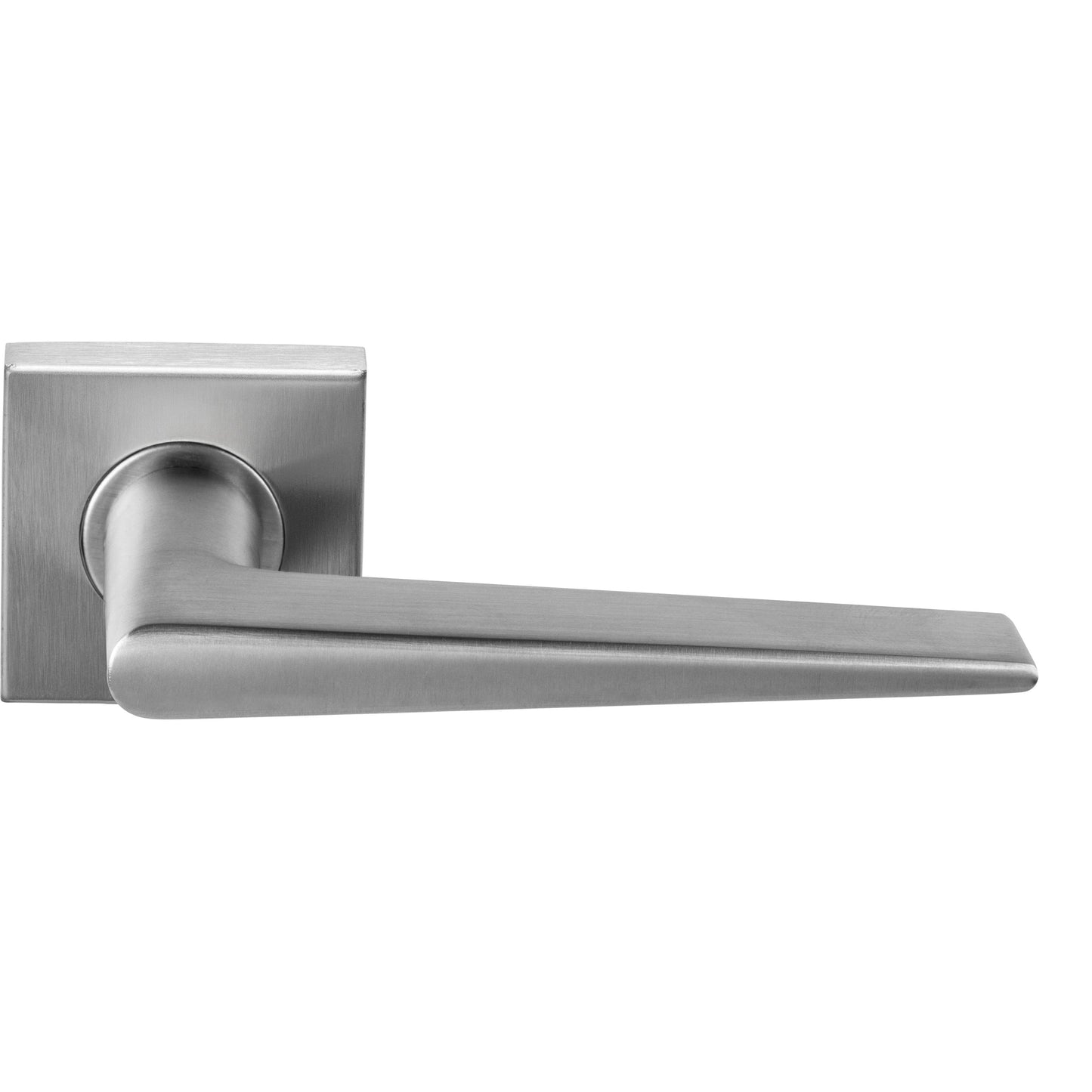 LB21H/BSQ - Sprung Door Handle On Square Rose