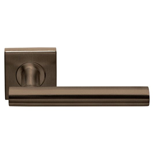 LB7-19BSQR53 - Sprung Door Handle On Square Rose