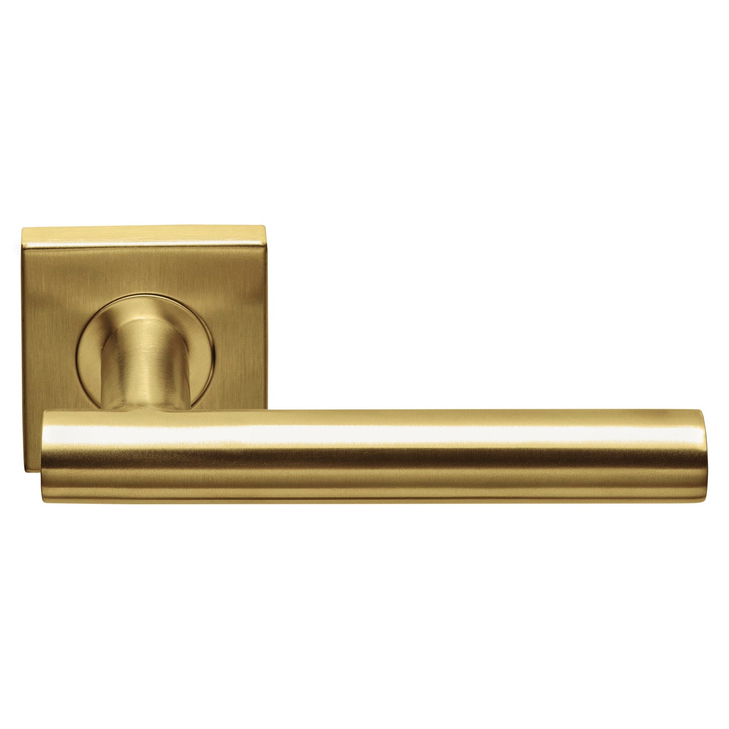 LB7-19BSQR53 - Sprung Door Handle On Square Rose