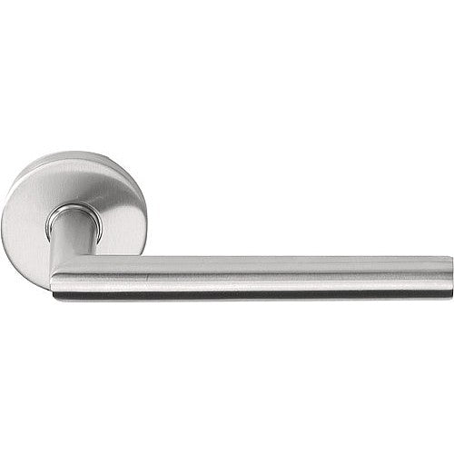 LB2-16 - Sprung Door Handle On Rose