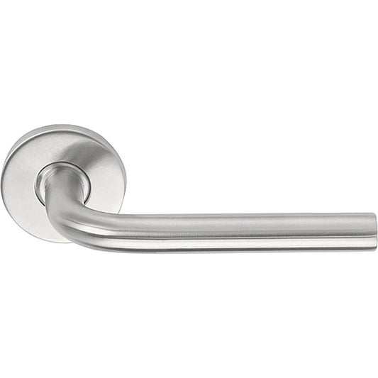 LB3-16 - Sprung Door Handle On Rose