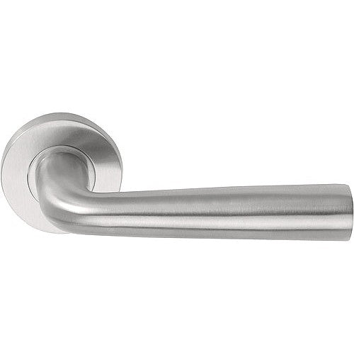 LB10H - Sprung Door Handle On Rose