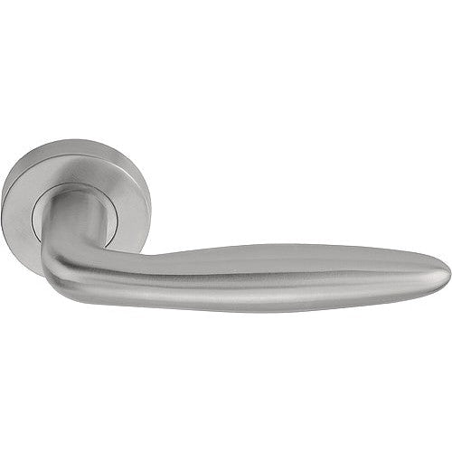 LB18H - Sprung Door Handle On Rose