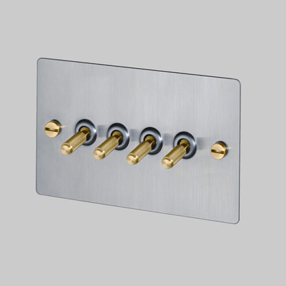 4G TOGGLE SWITCH / STEEL / BRASS