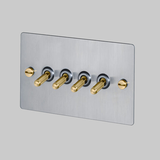 4G TOGGLE SWITCH / STEEL / BRASS