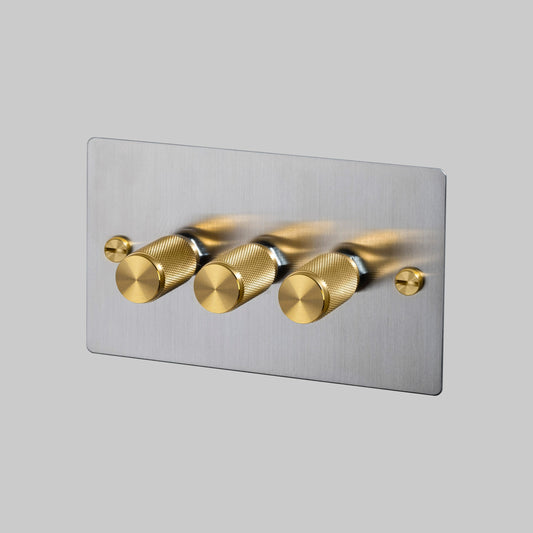 3G DIMMER / 120W / STEEL / BRASS