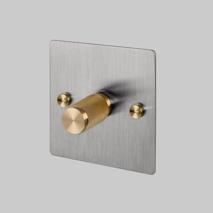 1G DIMMER / 120W / STEEL / BRASS