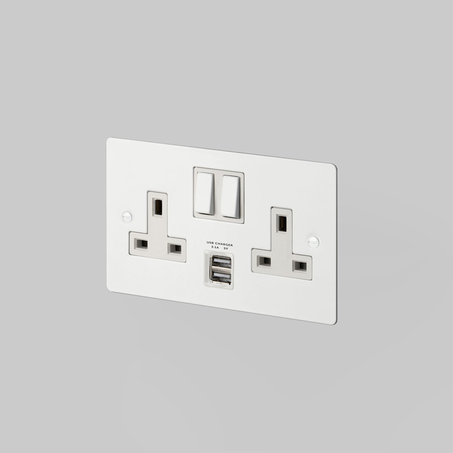 2G UK PLUG SOCKET / USB / WHITE