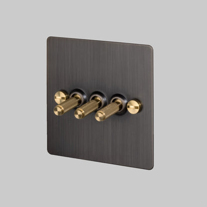 3G TOGGLE SWITCH / SMOKED BRONZE / BRASS