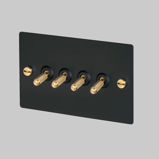 4G TOGGLE SWITCH / BLACK / BRASS